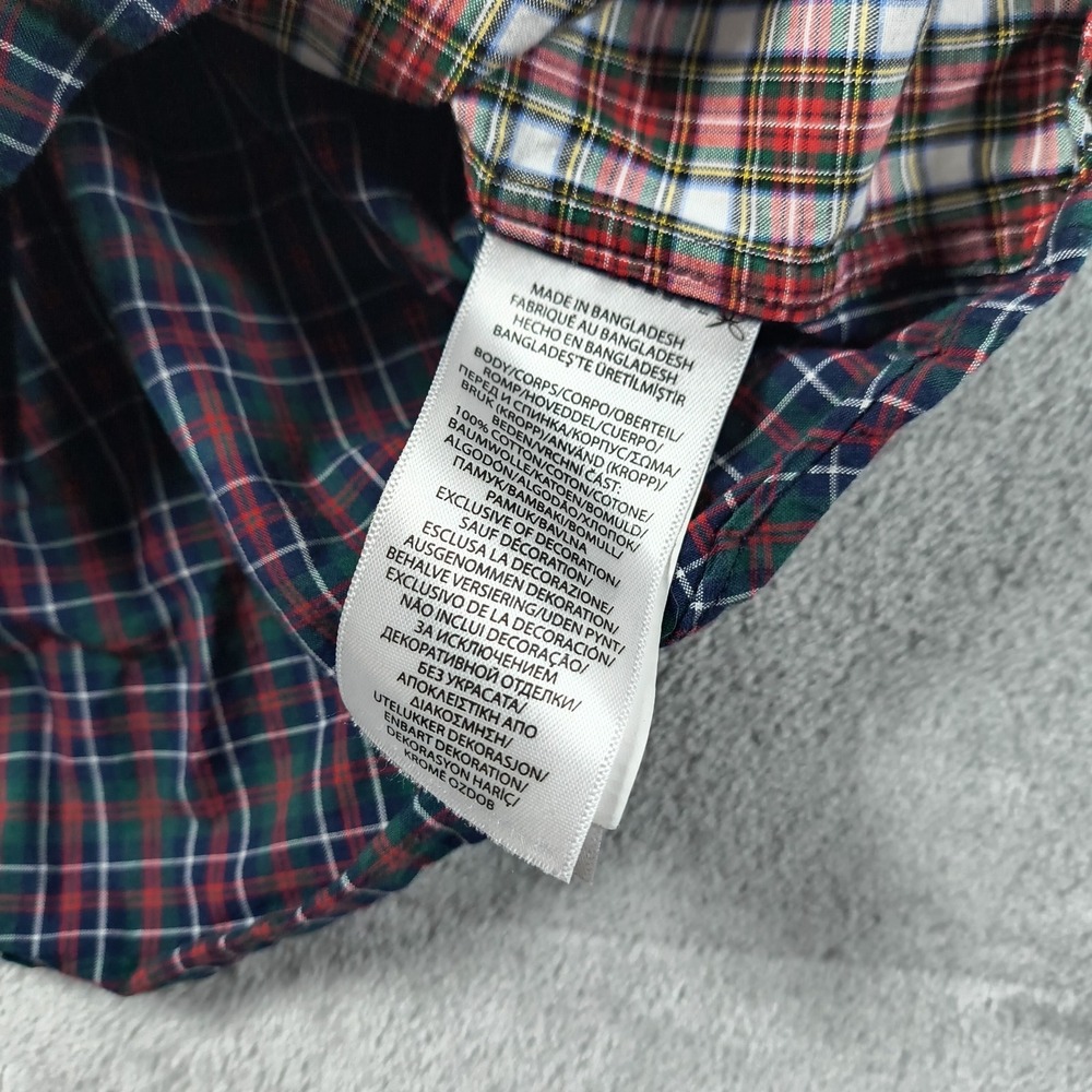 Ralph Lauren Baby Boy Shirt 6M Plaid Button Up Tartan Patchwork Stretch - Picture 9 of 12